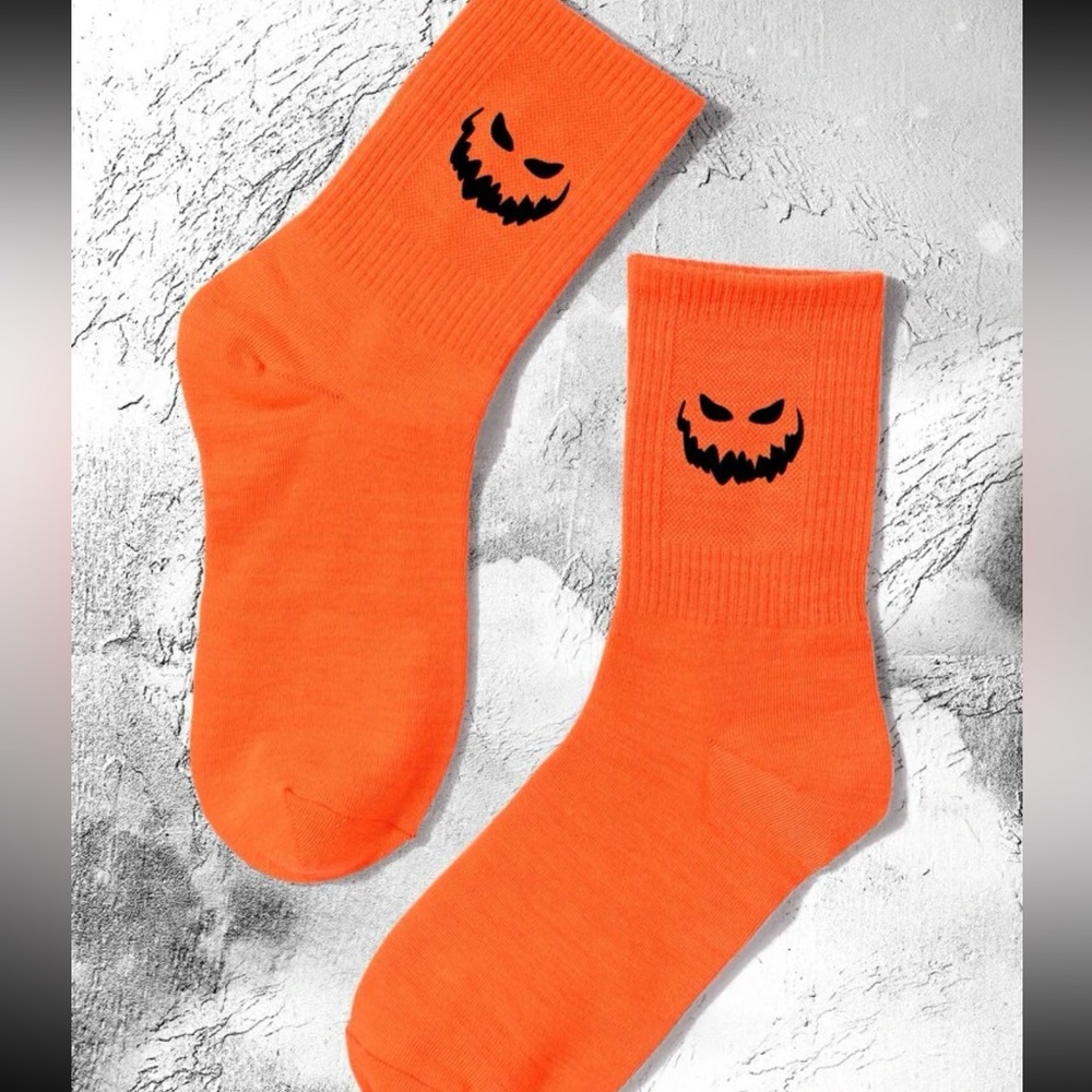 Orange Halloween Socks